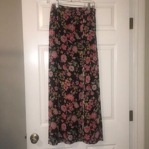 Floral Maxi Skirt with Slit